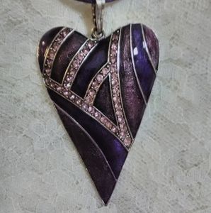 New, Purple Heart Necklace